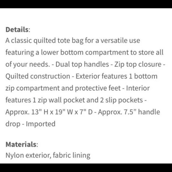 Sam Edelman Arianna Quilt Tote Shoulder Bag Purse - Picture 4 of 4